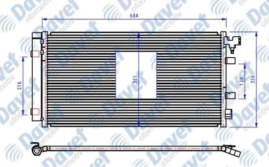ORIS CRN005016 Klima Radyatoru Kondenser Brazing Fluence 08-10  At/Mt Sanzuman 685×354x16